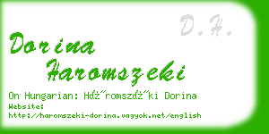 dorina haromszeki business card